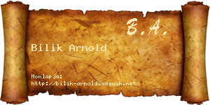 Bilik Arnold névjegykártya