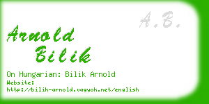 arnold bilik business card